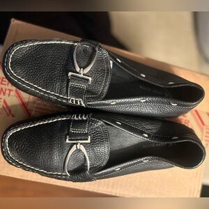 Black Leather AK Loafers